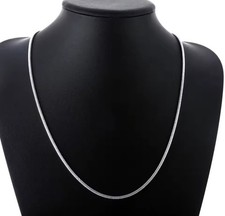 3mm solid sterling silver 925 Italian SNAKE link chain necklace & bracelet