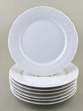 ROYAL COPENHAGEN PORCELAIN JOSEPHINE WHITE 25CM 10” DINNER PLATES 627 X 8 1ST