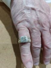 375 Cz Mens Signet Ring