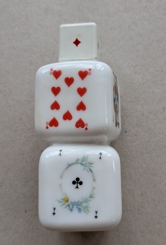 Vintage playing card dice milk - vintage,