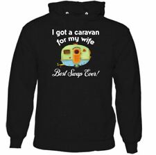 Caravan For My Wife Mens Funny Caravanning Hoodie Camping Toeing Awning Holiday