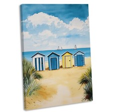 Beach Huts Canvas Wall Art
