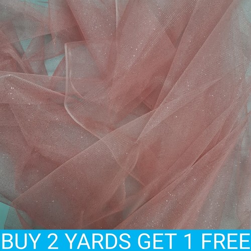 Rose tulle glitter - glitter, soft