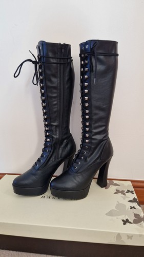 Black pleaser knee high - pleaser,