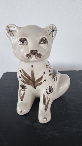 David sharp pottery cat - david,