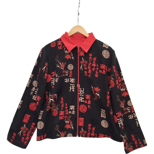 Red black floral embroidered - floral,