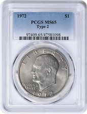 1972 eisenhower dollar - eisenhower,