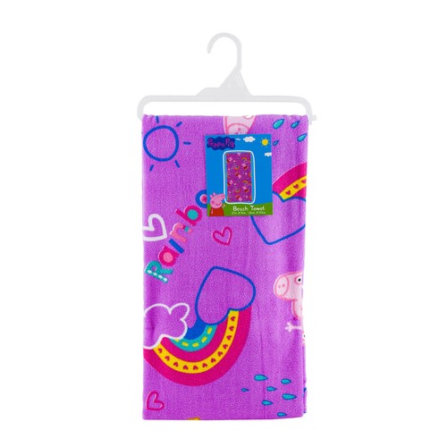 Towel peppa pig purple - peppa,