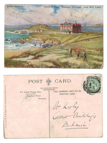 Vintage postcard headland - vintage,