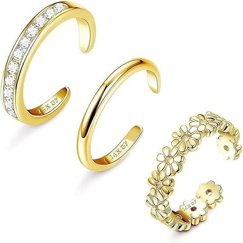 3pcs toe rings set - rings,