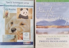 Colin Bradley Tips Techniques Pastel Pencils, Frank Clarke Watercolour 3 Dvd Set
