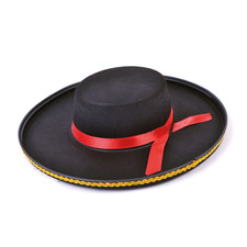 Spanish Felt Hat Matador Zorro Musketeer Fancy Dress Adults Costume Accessory