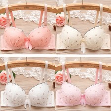 Teenage Girl's BraLightly Padded Underwire Cotton Brassiere Soft Underwear Gifts