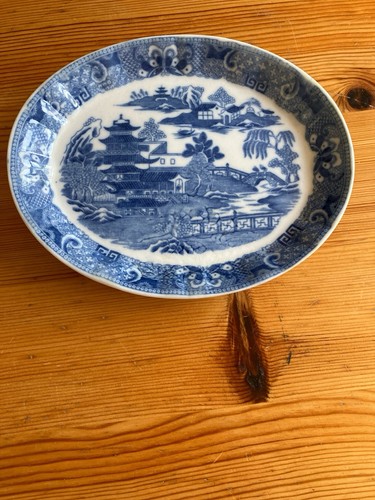 Vintage blue white willow - vintage,