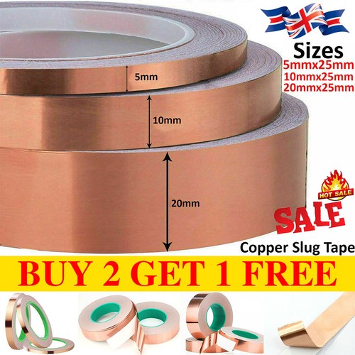 Adhesive copper slug - adhesive, 25m