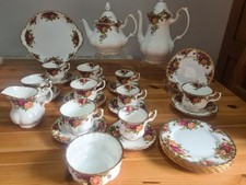 A Royal Albert Old Country Rose  Fine bone china tea set.