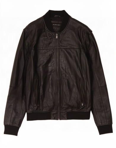 Zara mens leather jacket 40 - leather, uk