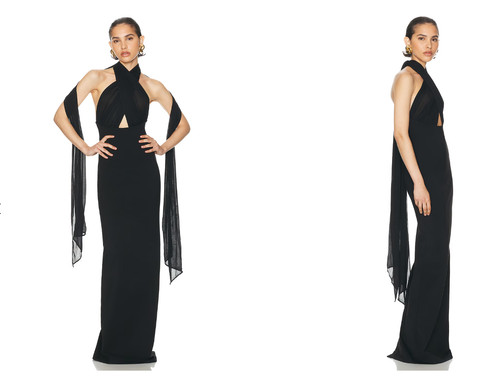 Helsa black dress - black,