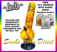 30cm "Loud" Acrylic Bong Waterpipe - ABMAR10 **FREE No1 GRINDER WITH BONG**