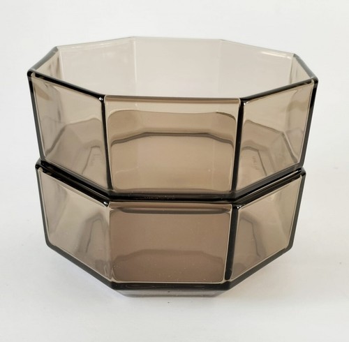 Arcoroc smoked glass dishes - glass,