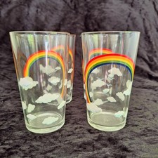 4 Vintage Retro Rainbow Sky
