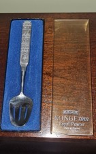 Konge Tinn Royal Pewter Norway Viking design egg tomato spatula  boxed