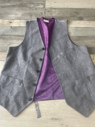 Mens grey wool smart - wool,