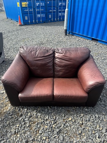 Scs brown full leather - scs,