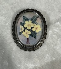 Vintage TLM Primroses Bouquet Brooch 