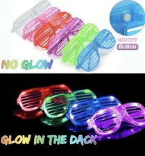 10x LED Flashing Shutter Party Glasses Rave Glow Shades Light Up Glasses, Group