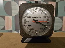 SMITHS STOP CLOCK WEST GERMANY 60 Second Mechanical Vintage Black Metal Case