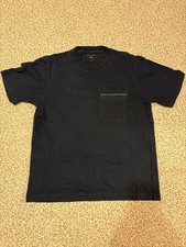 JW Anderson x Uniqlo T-Shirt Men's Small Navy Cotton Embroidered Pocket Tee