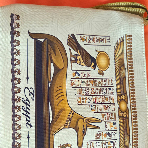 Beige canvas egyptian graphic - beige,