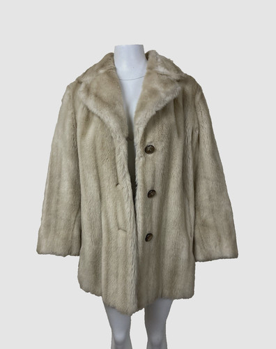 Vintage astraka faux fur coat - faux,