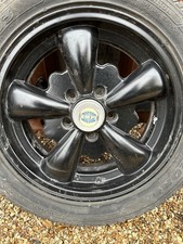 4 x EMPI Alloy Wheels - Matt Black with Tyres - 2 x 195/50-R15.  2 x  195/60-R15