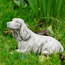 Cocker spaniel stone statue - stone, |