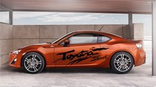 TOYOTA SPORT CAR SIDE STICKER X 2   - WALL ART DECAL STICKER