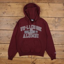 Vintage Champion College Hoodie S Wisconsin-La Crosse Roundneck Hooded Mens