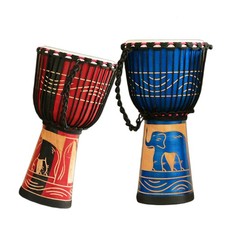 Traditional African Djembe Drum 8 inch Hand Carved Drum Fun Music Instrument
