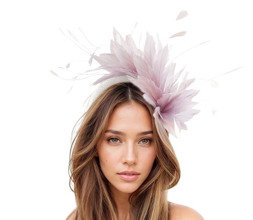 White lilac crystal feather - white,