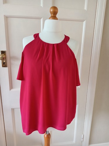 Cerise pink cold shoulder - cerise,