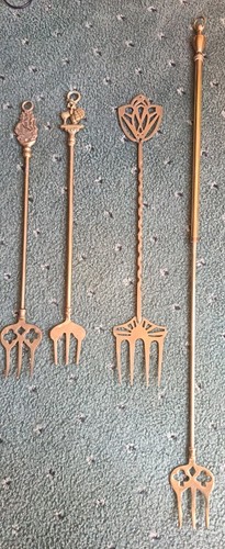 Brass toasting forks one - 4,