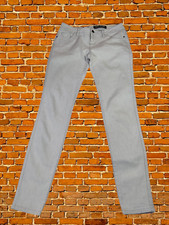 DKNY JEANS W28R WHITE/GREY PEARL ULTRA SKINNY LOW RISE TROUSERS WOMENS 28X31