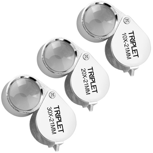 Mini metal hand magnifier - metal,