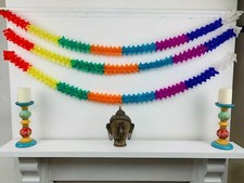 Paper Floral Streamers/Garland x 6 -Christmas Weddings Birthdays Nomads Wales