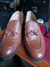 SAMUEL WINDSOR Handmade Brown Leather Tasselled Men's Loafers UK 11