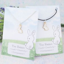 Rabbit Charm Necklace, Pet