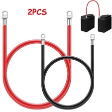 2pcs 50cm 100A 12V 6 AWG Gauge
