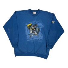 Rock 'N' Roller Coaster Disney Sweatshirt - Large Blue Cotton