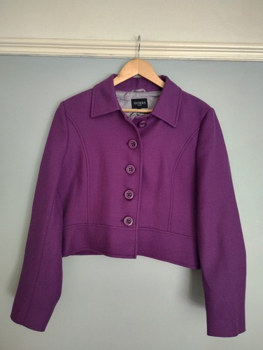 Pure wool purple hobbs cropped - wool,